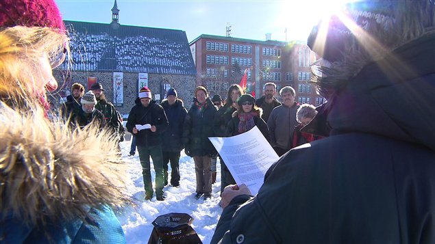 Manifestation en appui au mouvement Idle No More à Rimouski