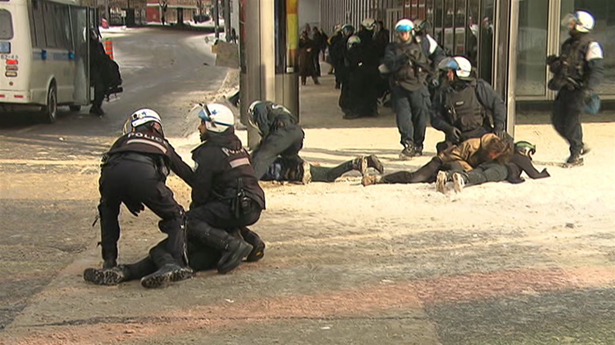 Arrestations à la suite de la manifestation contre le Plan Nord à Montréal