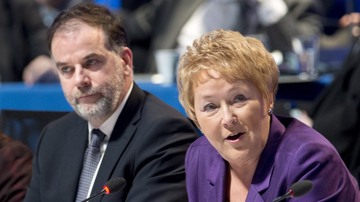 La première ministre Pauline Marois et le ministre de l'Enseignement suérieur Pierre Duchesne