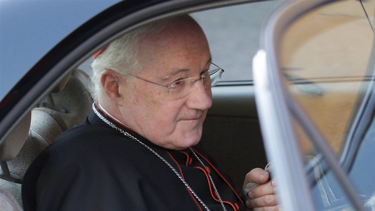 Le cardinal Marc Ouellet à son arrivée au Vatican lundi 4 mars