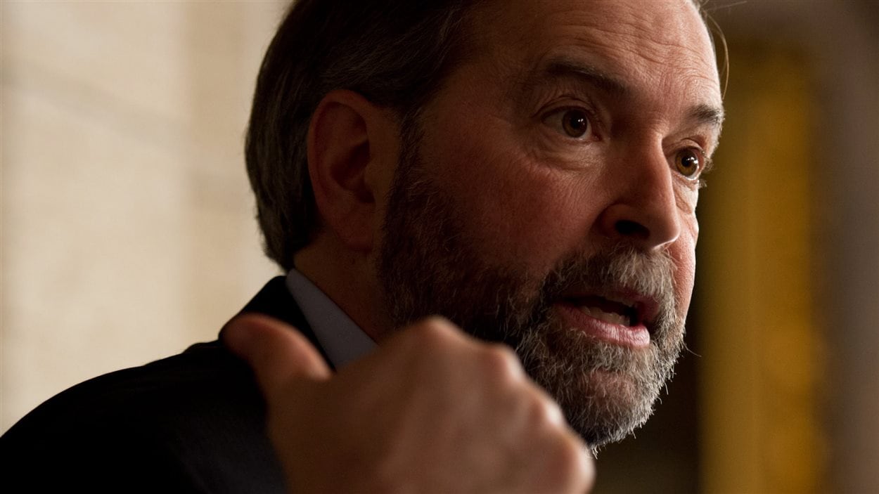 Le chef de l'opposition officielle Thomas Mulcair réagit au budget fédéral.