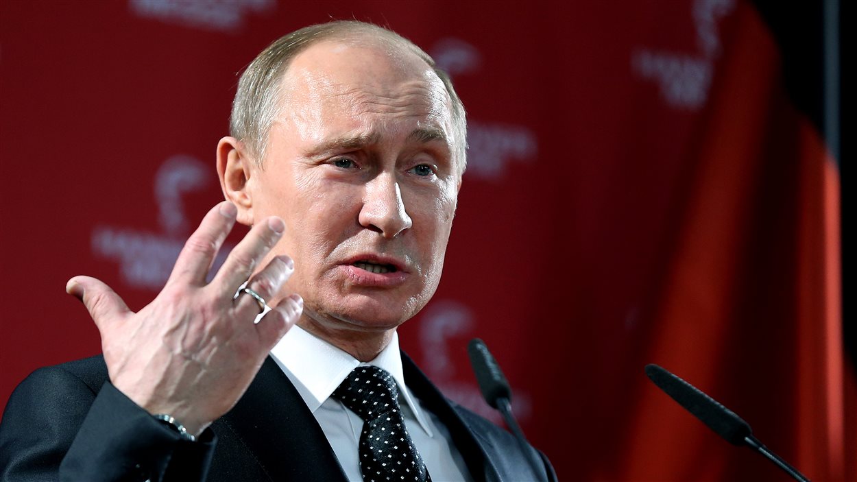 Le président russe prenait la parole dans le cadre de la Foire industrielle de Hanovre.