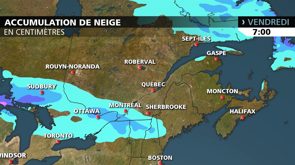 De la neige et du grésil figureront au menu du Québec ce vendredi.