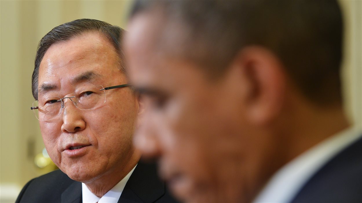 Le président Barack Obama et le secrétaire général des Nations unies, à Washington le 11 avril 2013