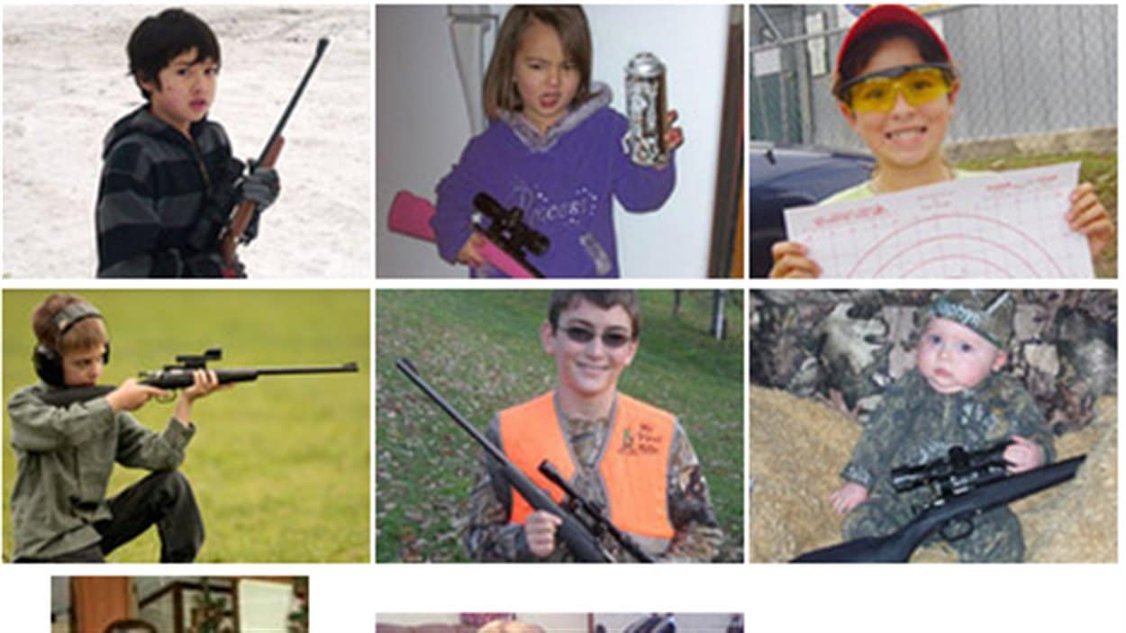 Le site Internet de Crickett est illustré avec de nombreuses photos d'enfants tenant des fusils