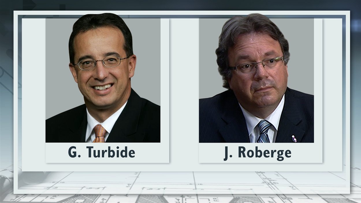 Le directeur général de la Ville de Laval Gaétan Turbide, et le directeur général adjoint, Jean Roberge.