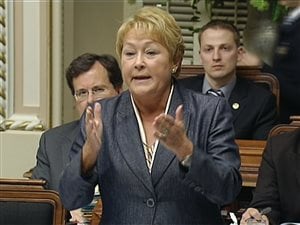 Pauline Marois lors de la période de questions à l'Assemblée nationale, le 7 mai 2013