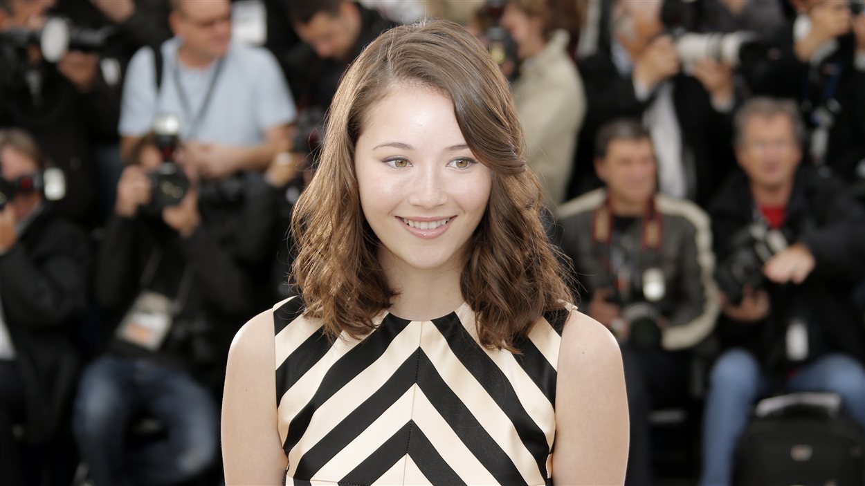 L'actrice Katie Chang lors d'une séance photo à Cannes pour le film The bling ring de Sofia Coppola