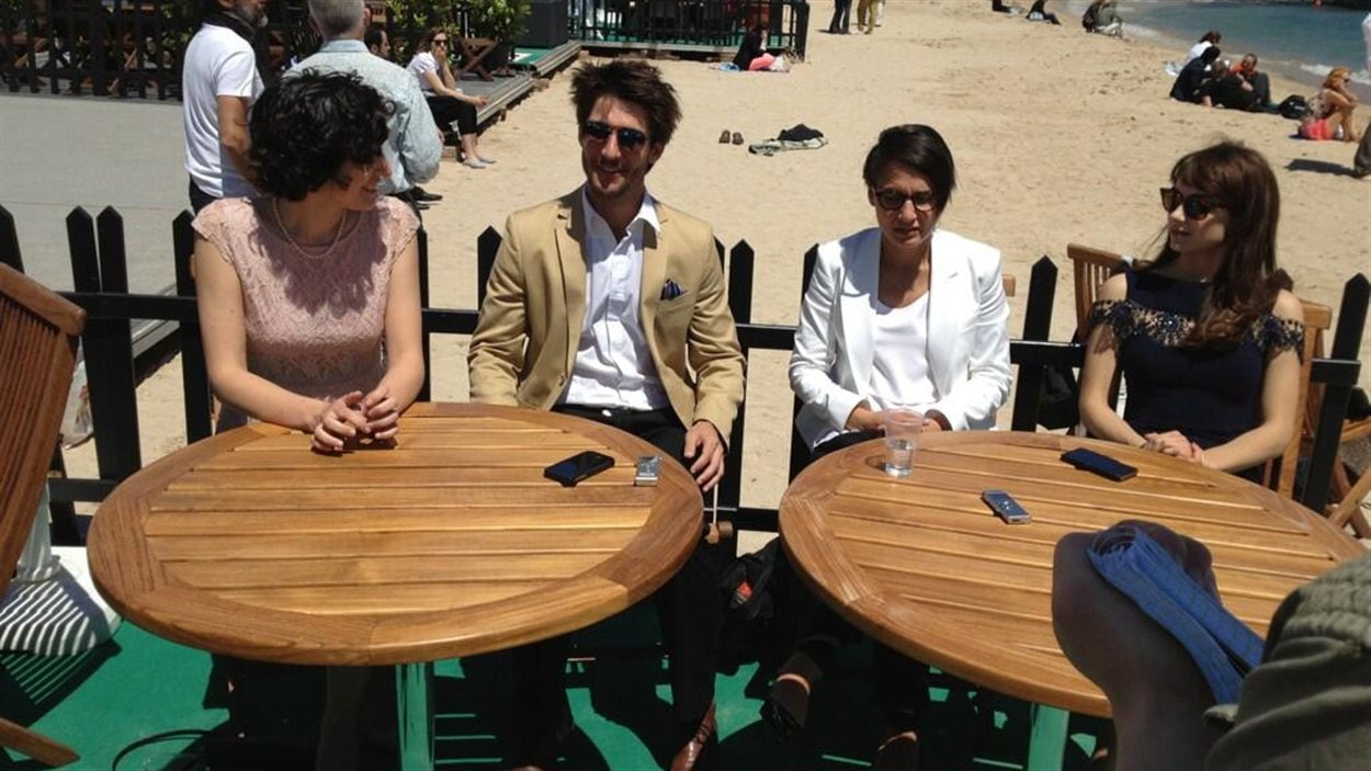 Fanny-Laure Malo, Jean-Sébastien Courchesne, Chloé Robichaud et Sophie Desmarais en entrevue à Cannes