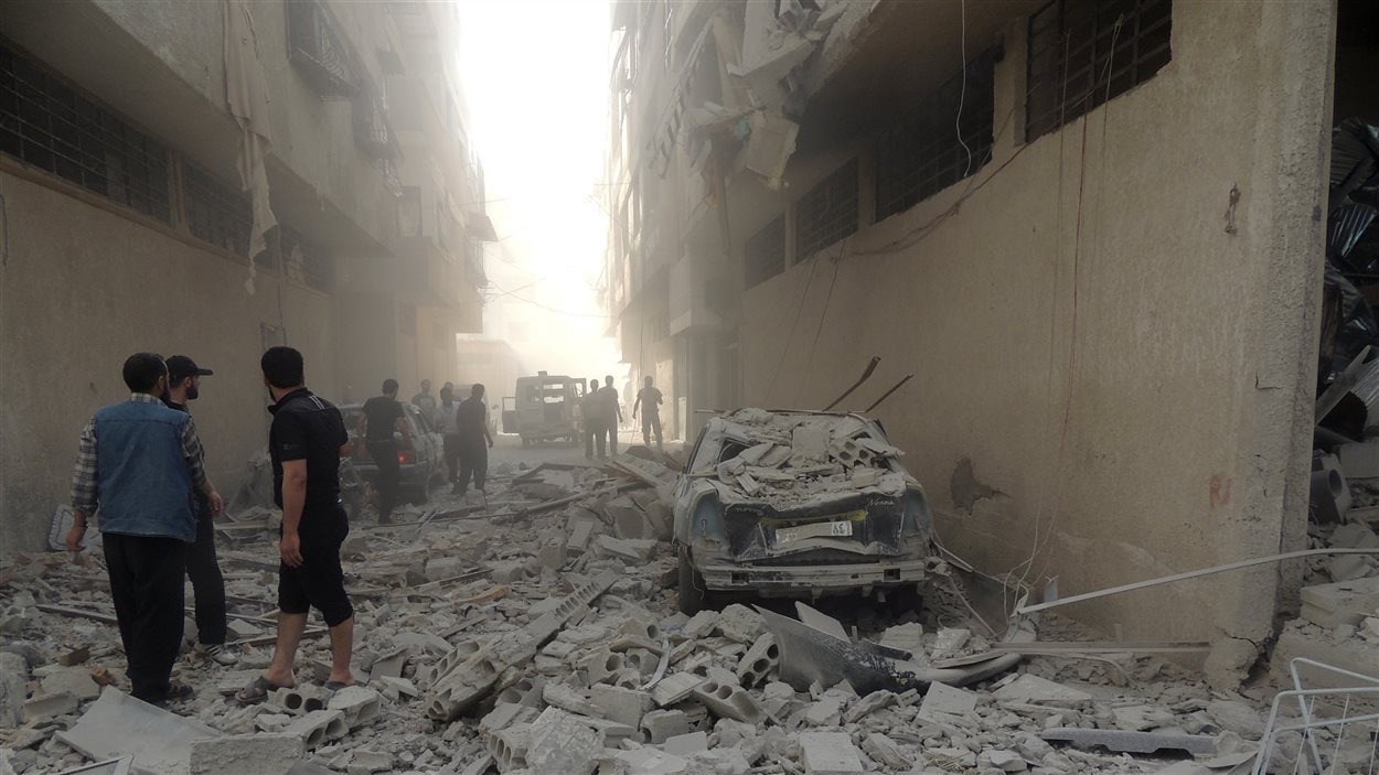 Après le bombardement du régime à Arbeen dans la région de Damas