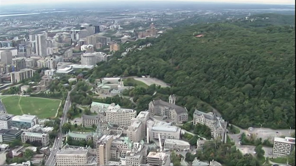 Mont Royal avec une vue de l'hôpital Royal Victoria