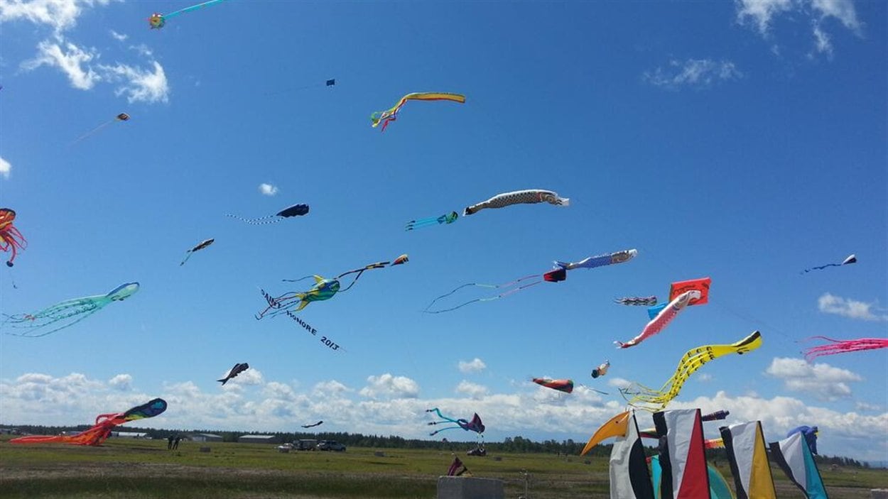 Les cerfs-volants à l’honneur à Saint-Honoré | Radio-Canada image.