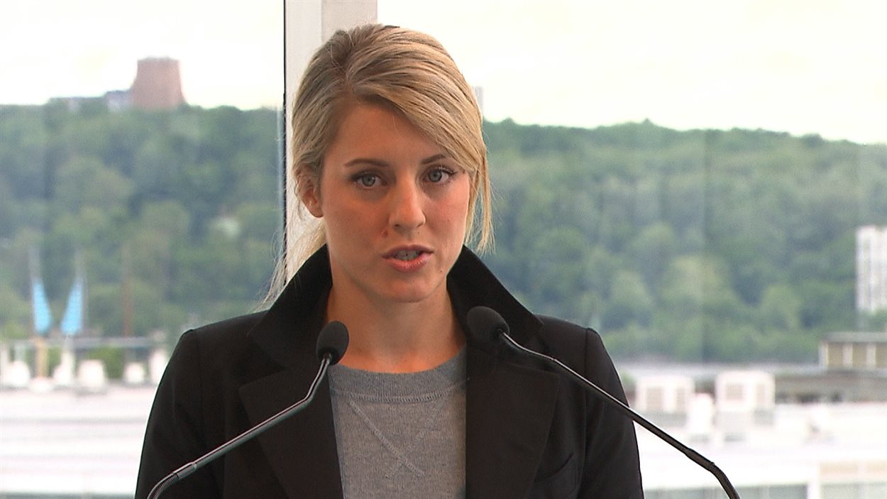 Mélanie Joly, au lancement de sa candidature à la mairie de Montréal