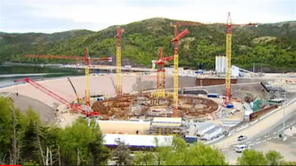 Le chantier de la plate-forme Hebron à Terre-Neuve