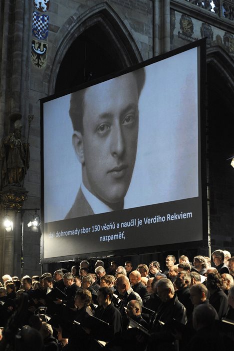 Le concert à la mémoire du choeur de Terezin, le 6 juin derrnier à Prague.