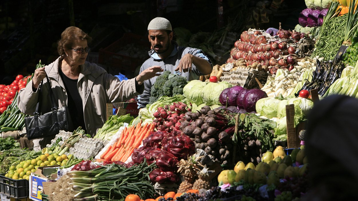Marché de fruits et de légumes au Caire