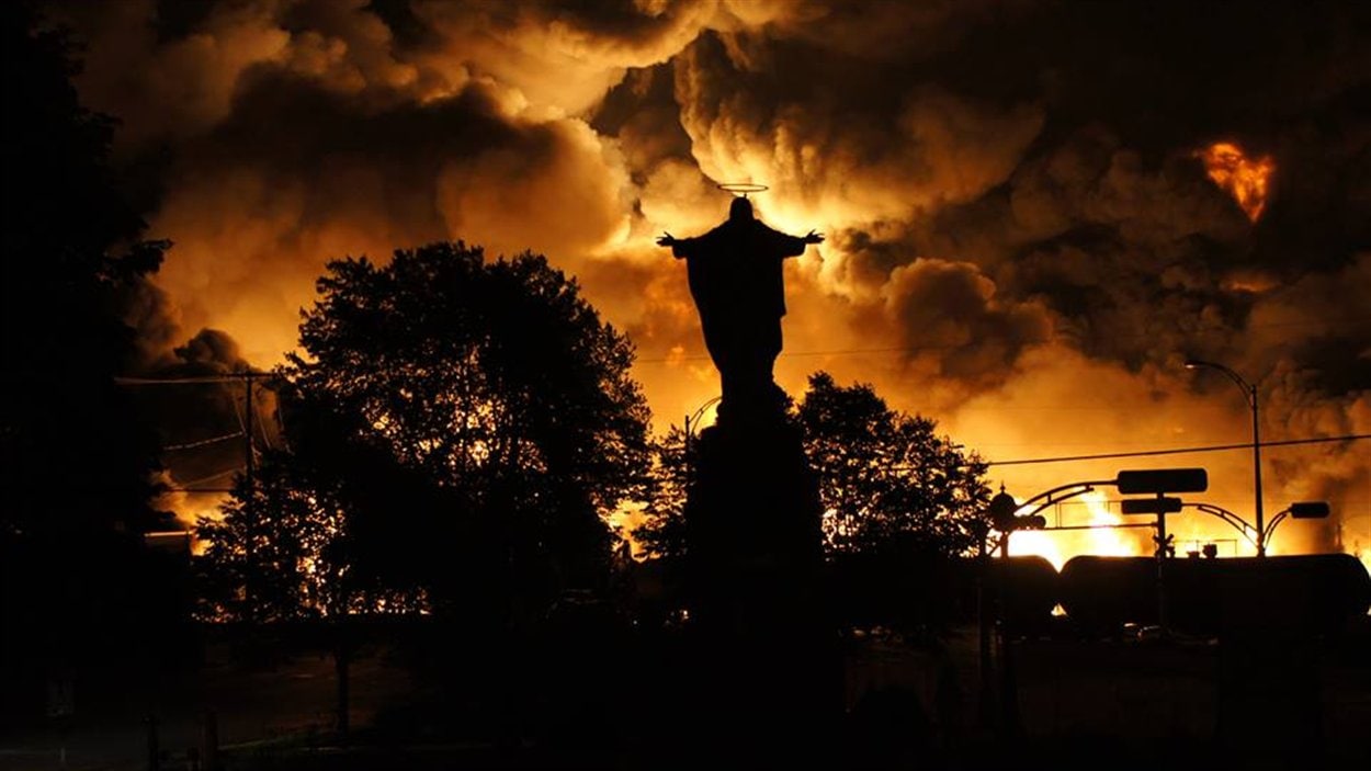 Une photo prise au coeur des explosions.