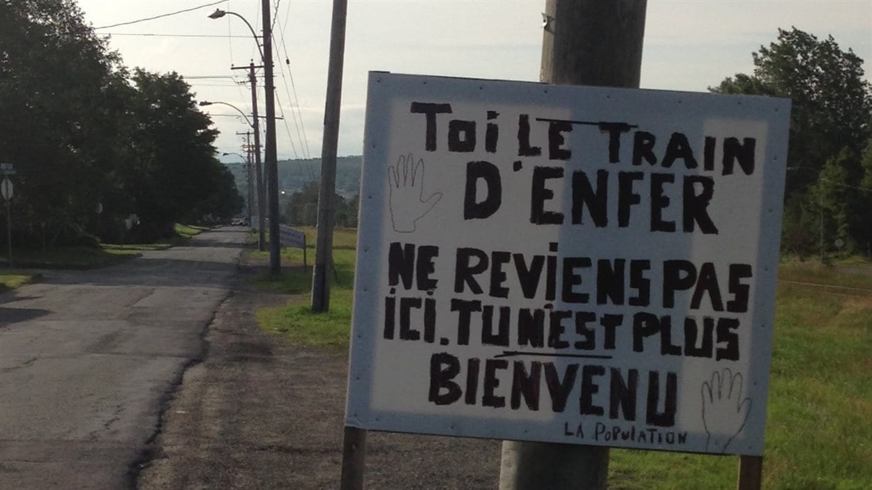 Des résidents ne souhaitent plus la présence de trains à Lac-Mégantic.