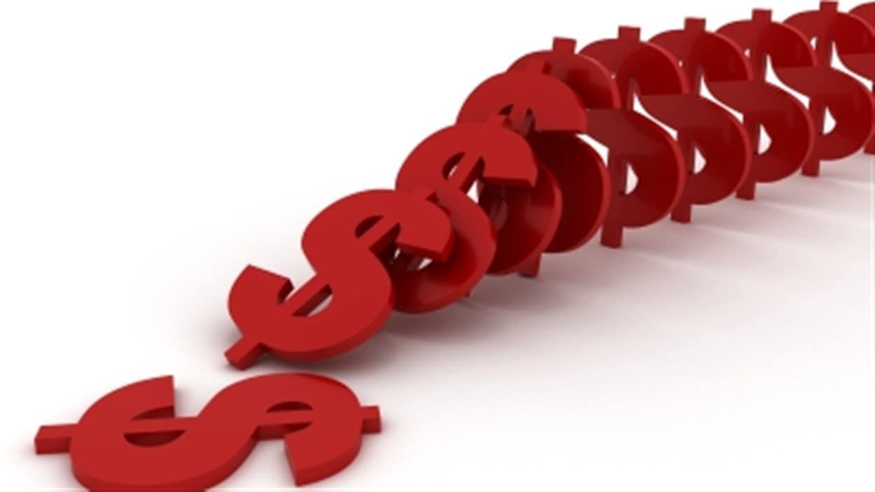 Des signes de dollars placés en domino