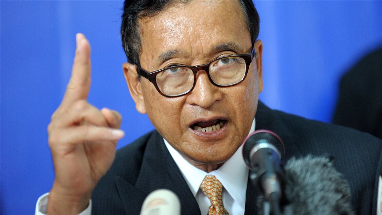 Le leader de l'opposition cambodgienne Sam Rainsy