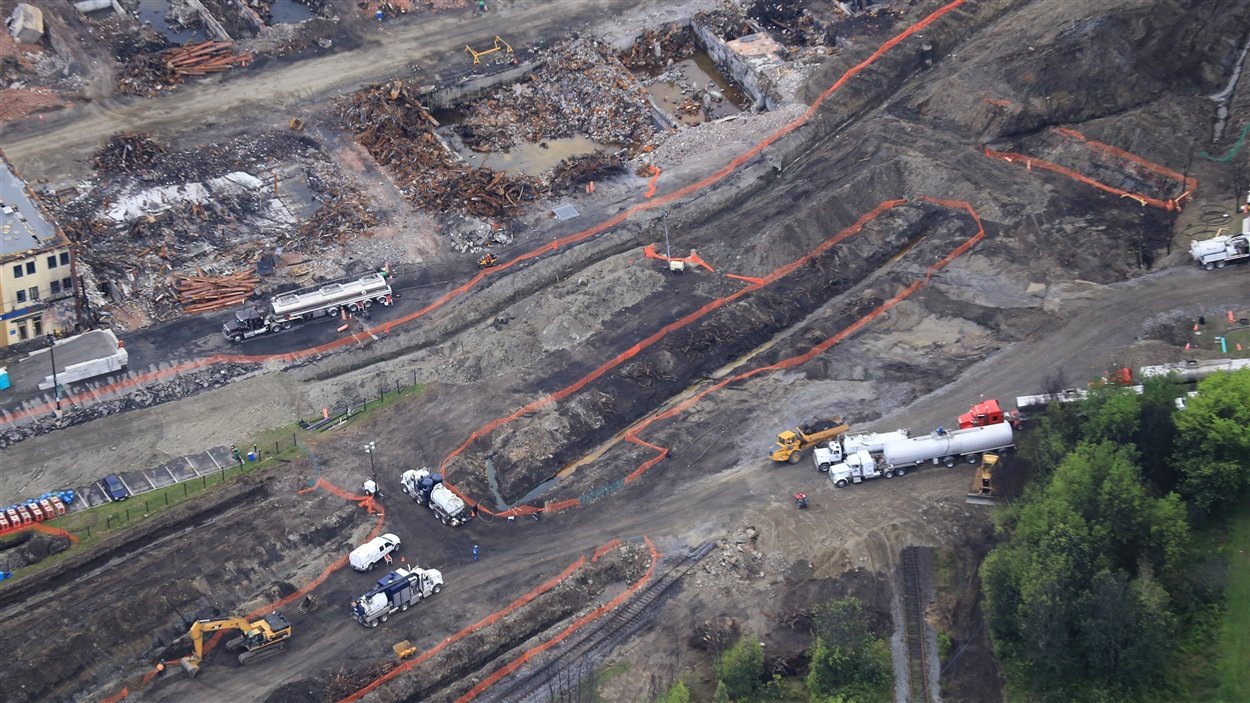 Tragédie de LacMégantic la zone sinistrée vue des airs RadioCanada.ca