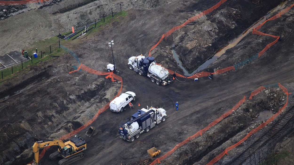Tragédie de LacMégantic la zone sinistrée vue des airs RadioCanada