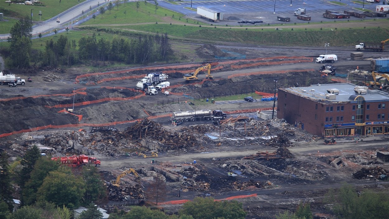 Tragédie de LacMégantic la zone sinistrée vue des airs RadioCanada