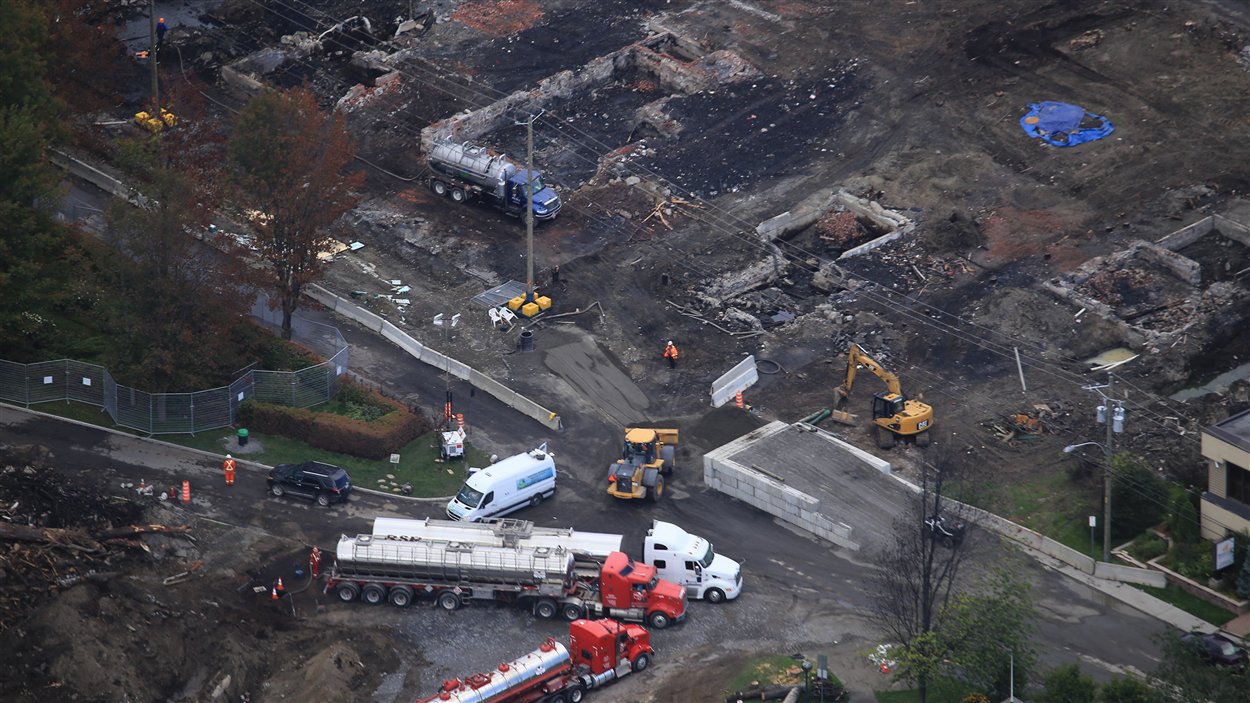 Tragédie de LacMégantic la zone sinistrée vue des airs RadioCanada