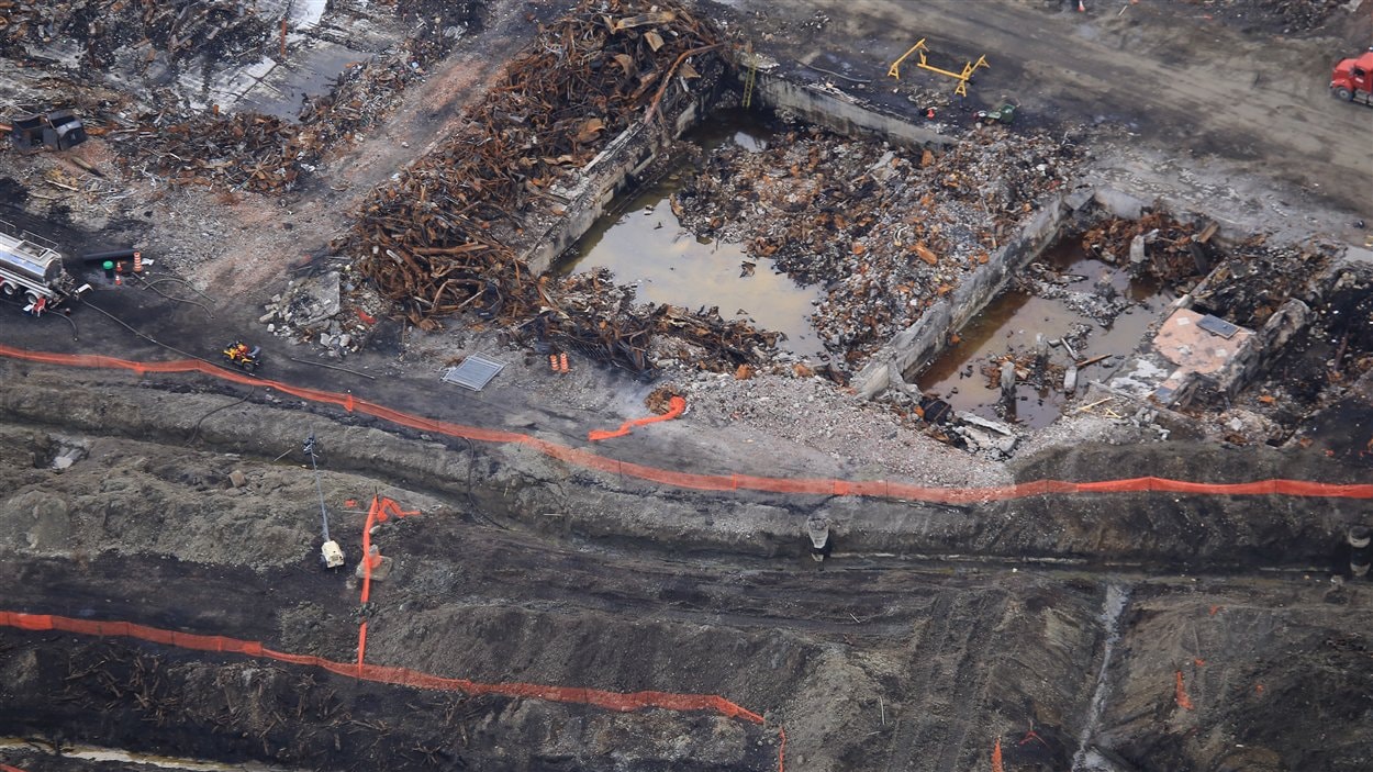 Tragédie de LacMégantic la zone sinistrée vue des airs RadioCanada