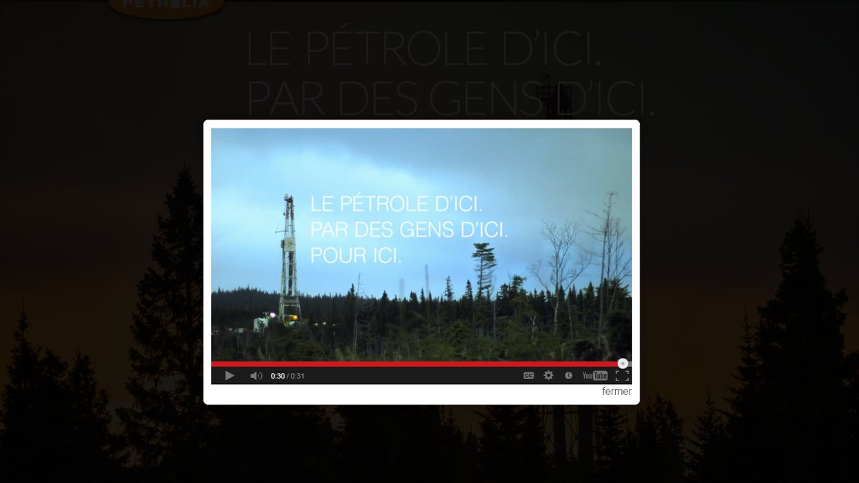 La publicité de Pétrolia est diffusée à la télévision sur les heures de grande écoute pétrole