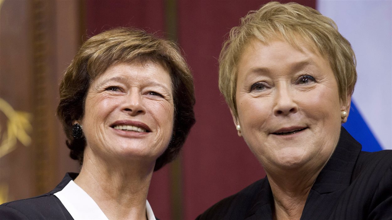 La ministre Marie Malavoy et la première ministre Pauline Marois