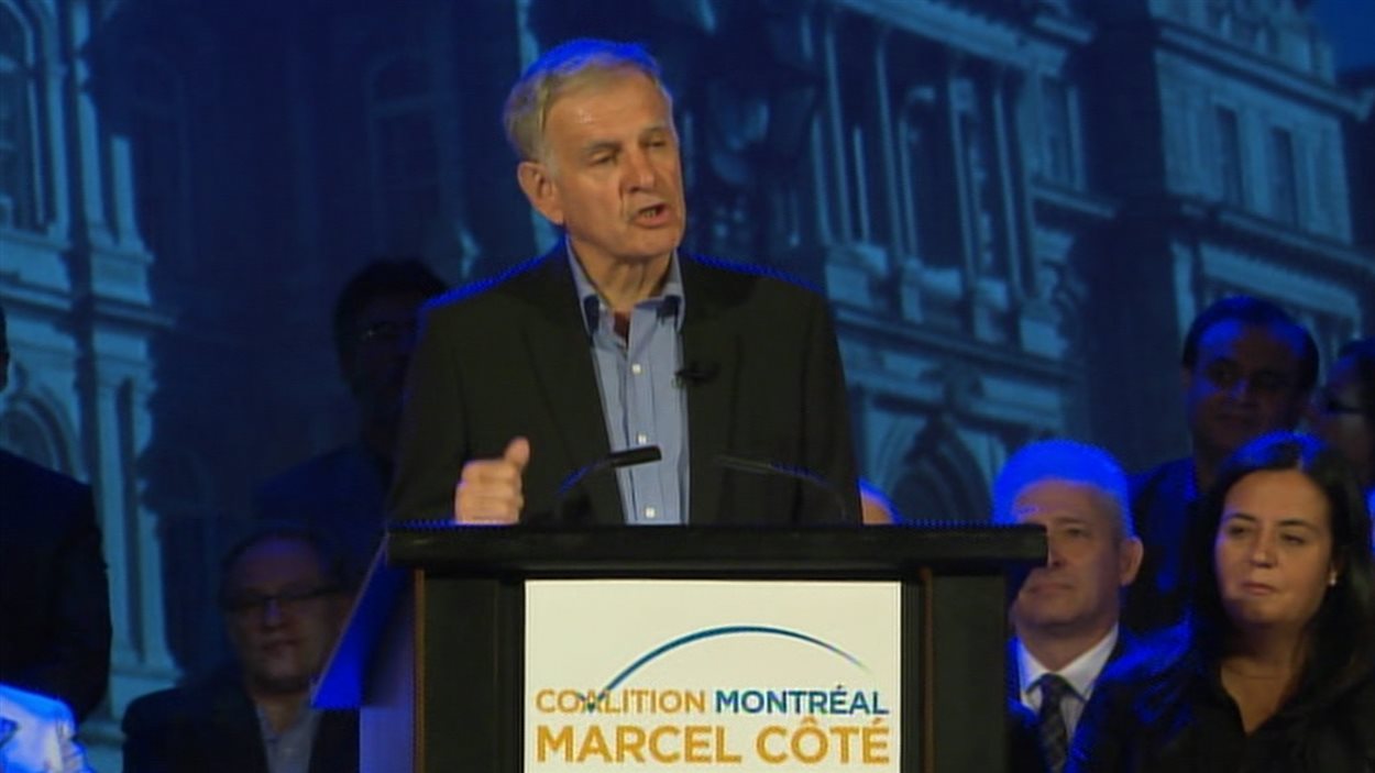 Le candidat à la mairie de Montréal, Marcel Côté