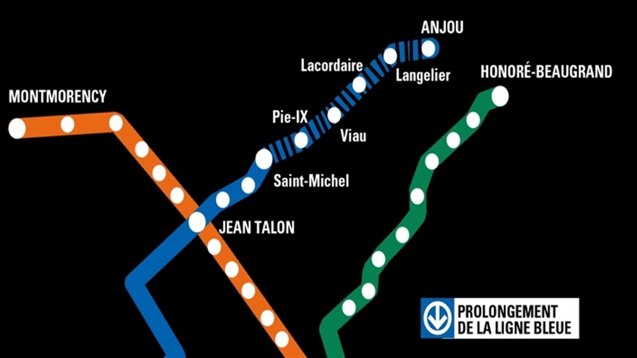Carte du prolongement du métro