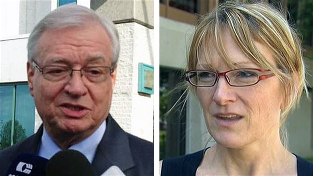 L'ex-maire de Laval Gilles Vaillancourt et la candidate à la mairie Claire Le Bel