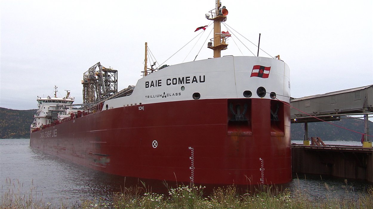 Le MS Baie Comeau dans sa ville éponyme RadioCanada
