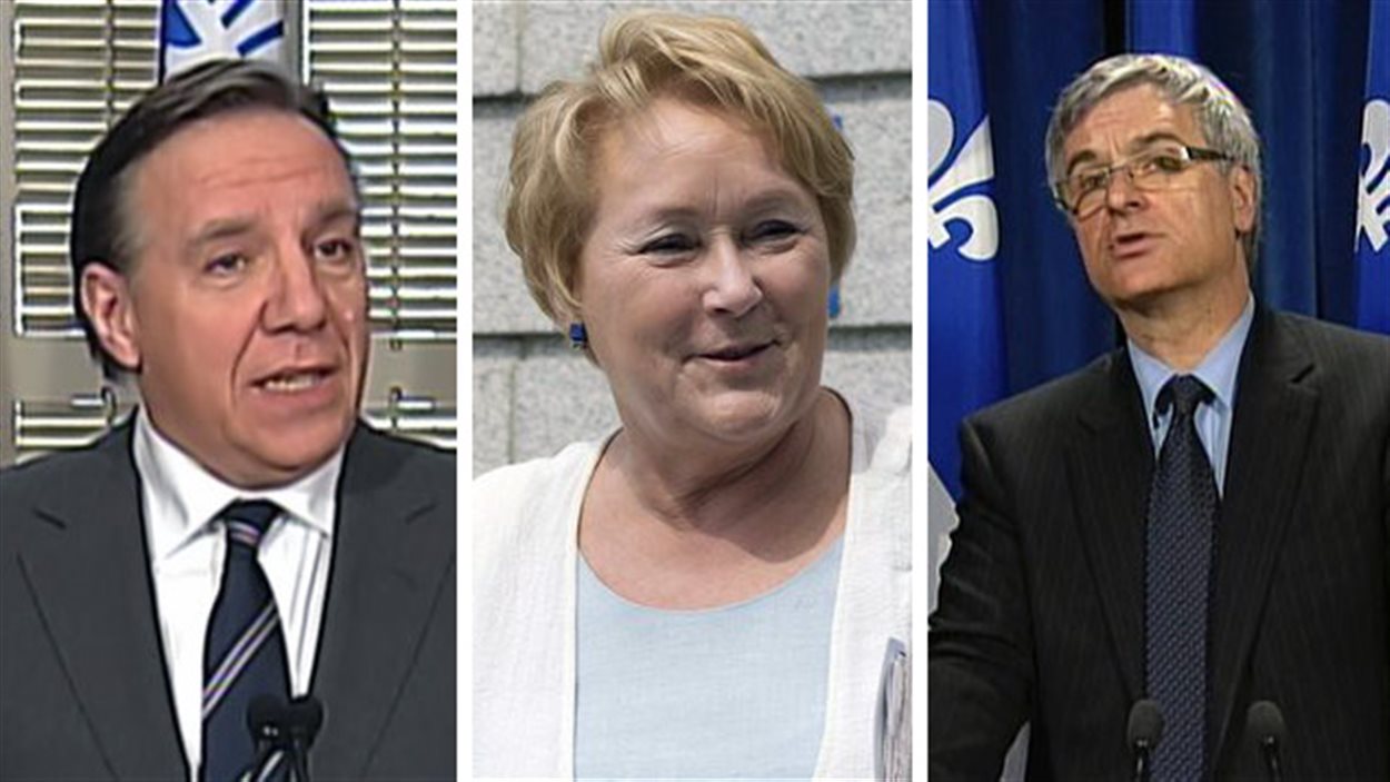 François Legault, Pauline Marois et Jean-Marc Fournier