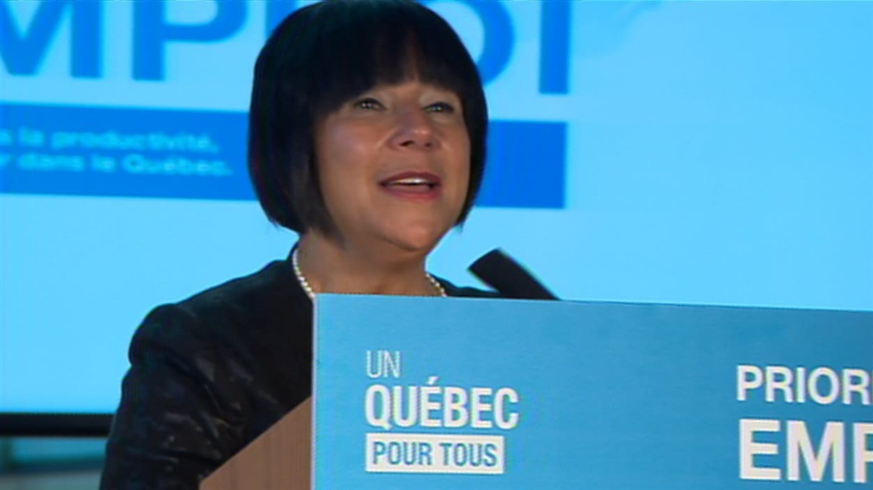 La ministre déléguée à la Politique industrielle et à la Banque de développement économique du Québec, Mme Élaine Zakaïb