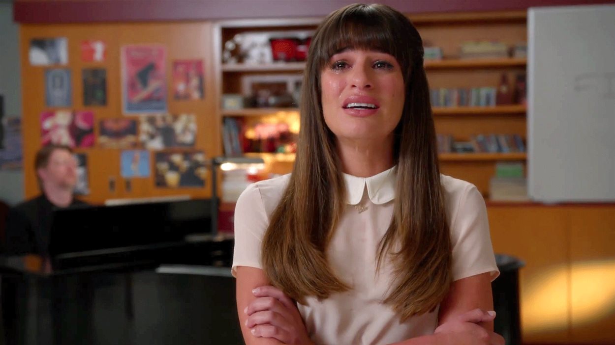 Lea Michele, dans l'épisode de l'émission Glee rendant hommage à ...