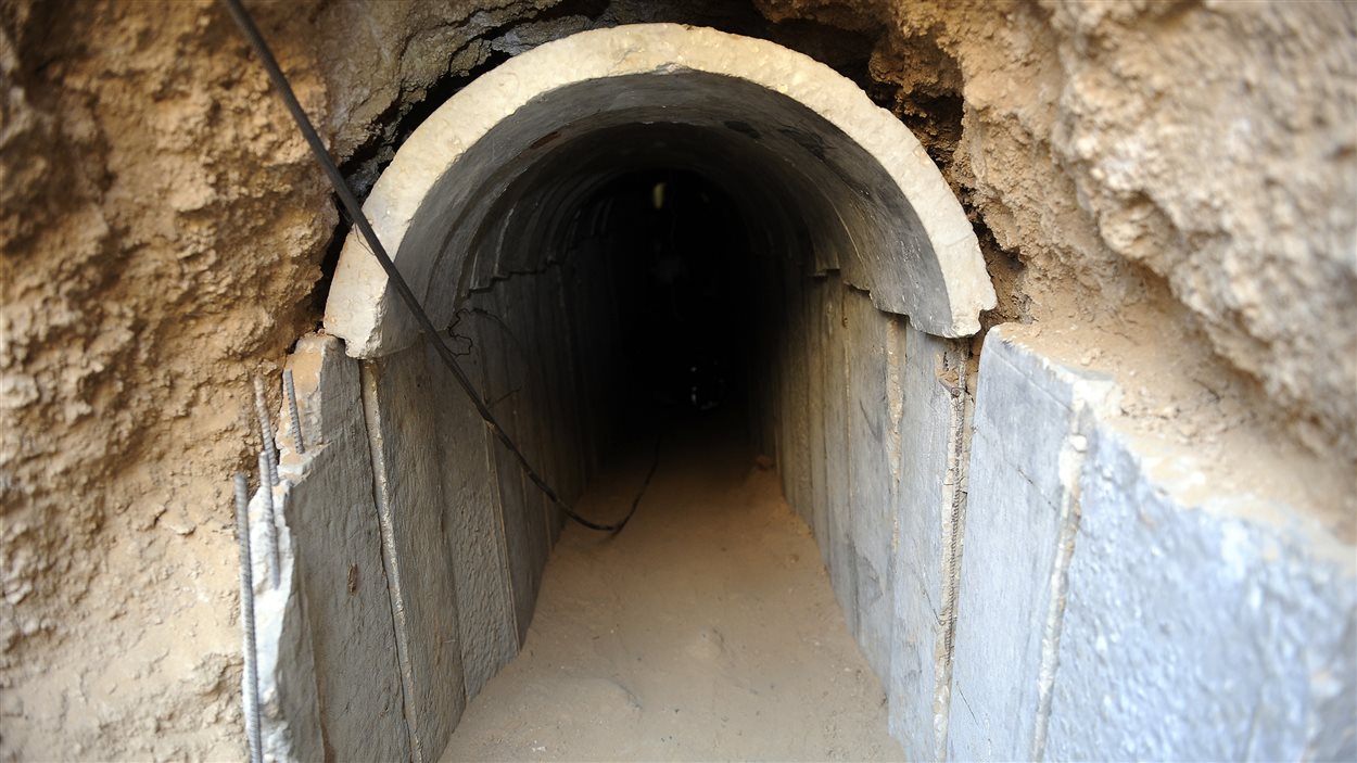 L'entrée du tunnel découvert par Israël.
