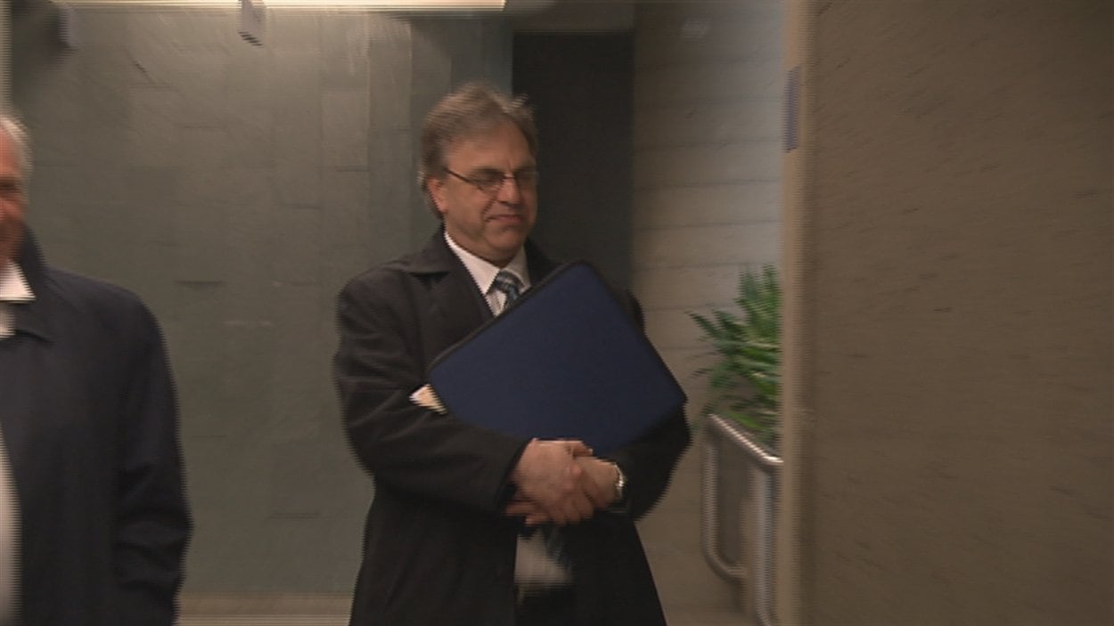 L'expert Gérard Leblanc lors de son témoignage au palais de justice de Québec.