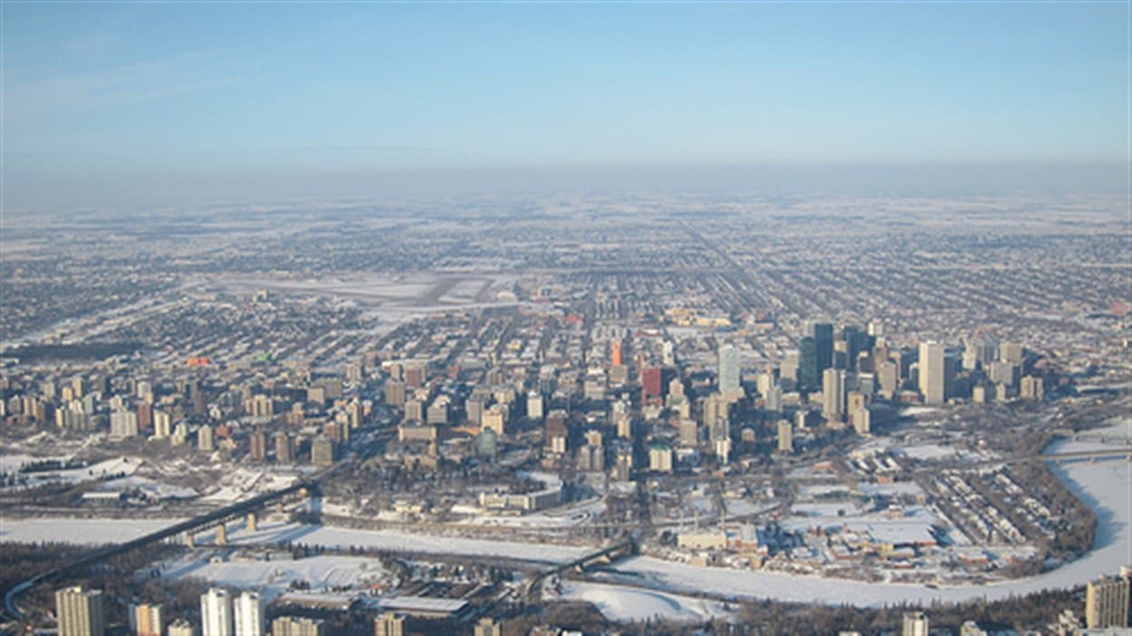 La ville d'Edmonton au mois de janvier.