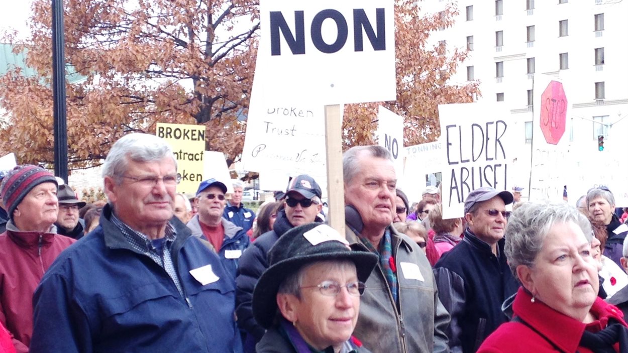 Manifestation de fonctionnaires à Fredericton