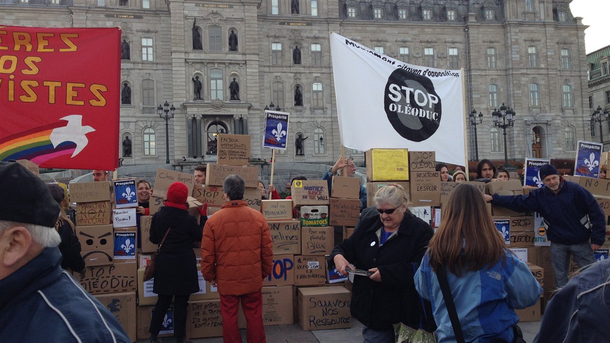 La manifestation à Québec