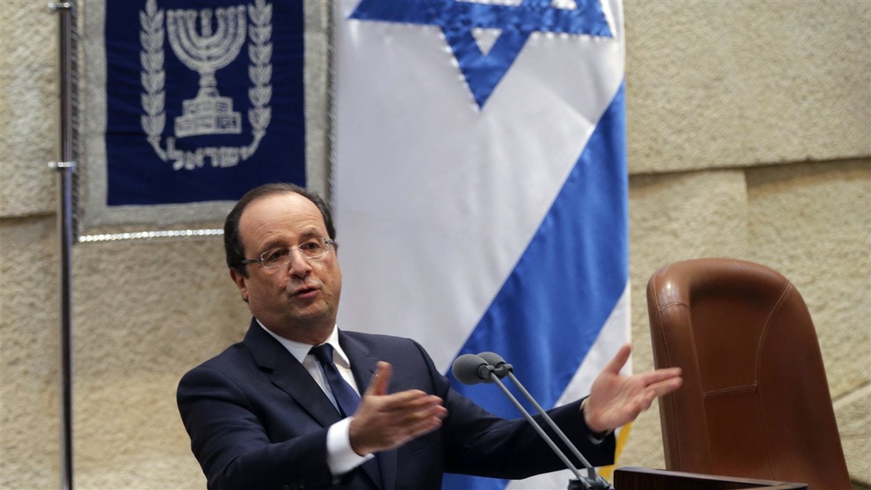 Le président français François Hollande à la Knesset
