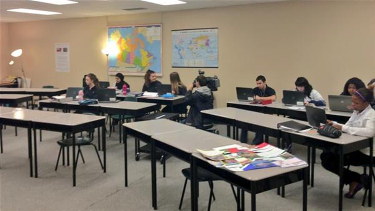 Plusieurs salles de classe de l'Académie Mère-Teresa d'Hamilton n'ont pas de fenêtre.