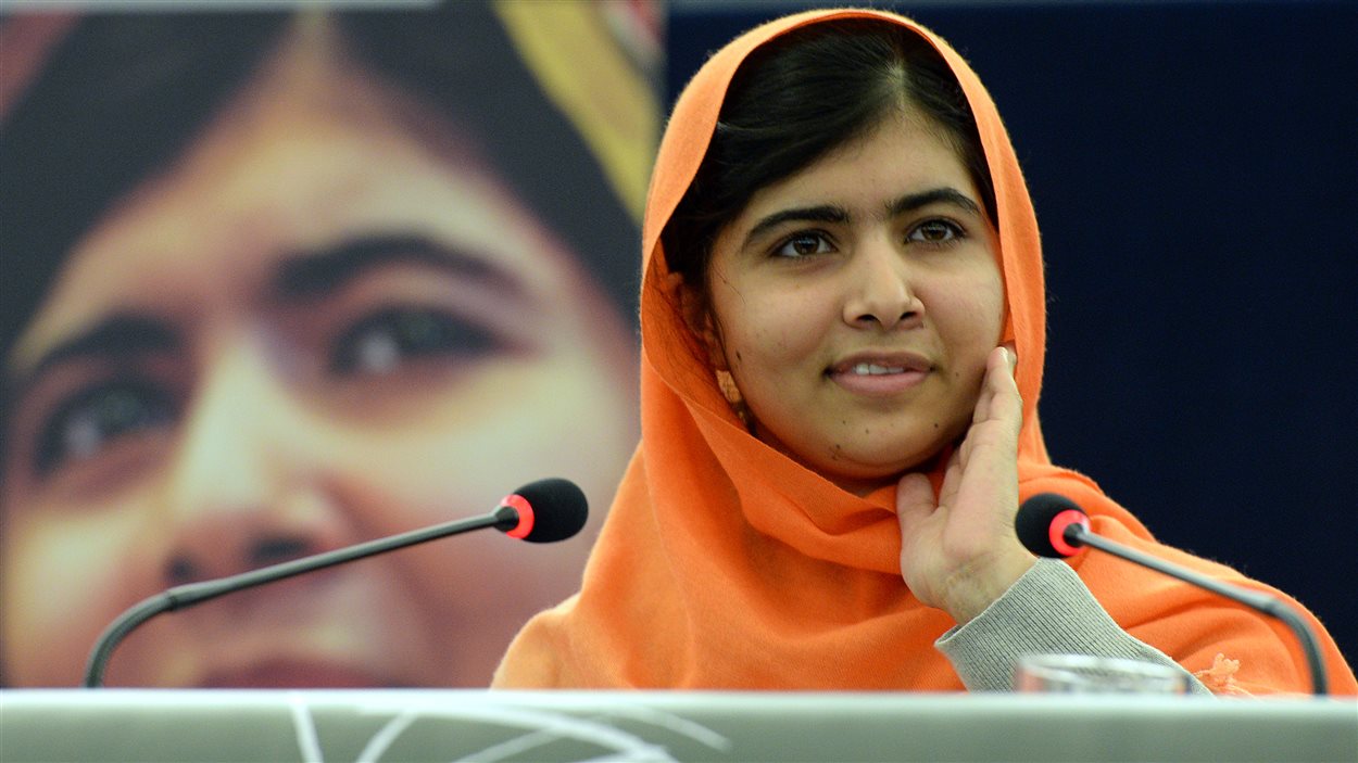 Malala Yousafzai devant le Parlement européen
