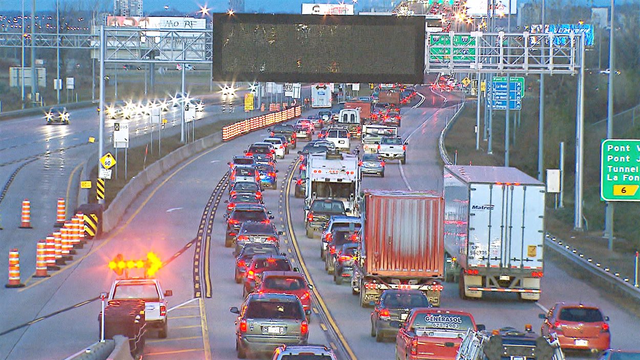 Circulation difficile au pont Champlain