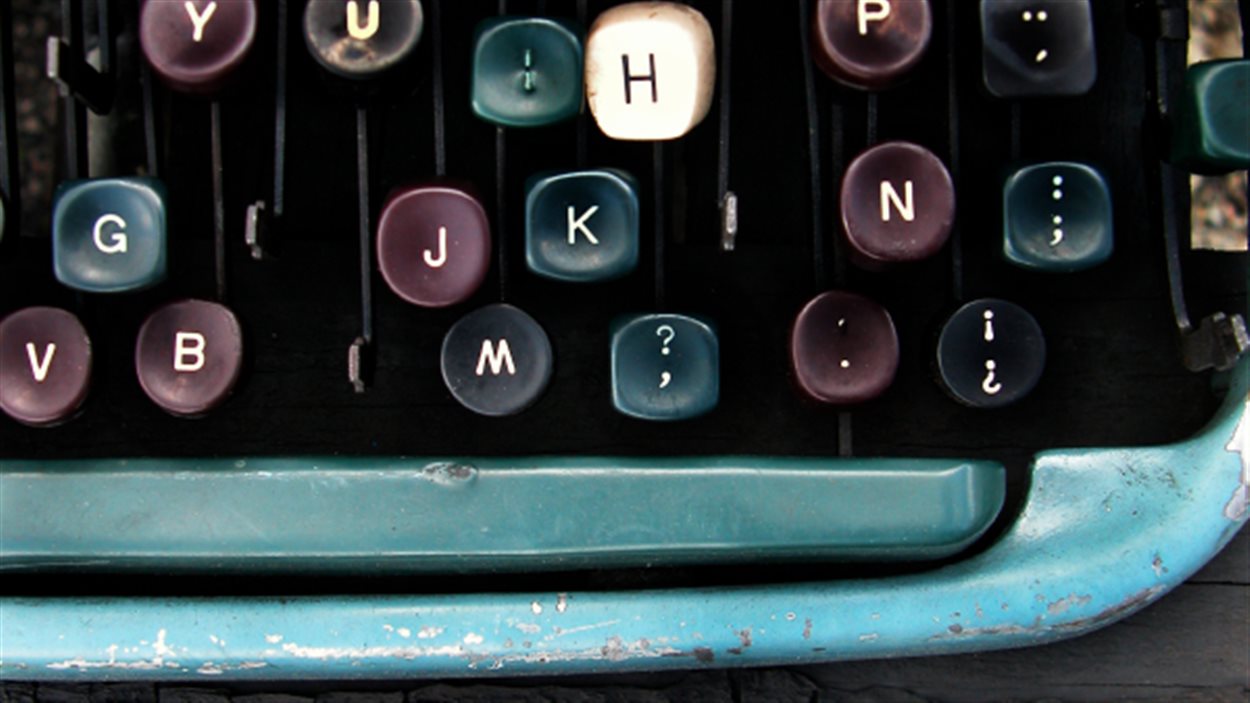 Vieux clavier d'une machine à écrire
