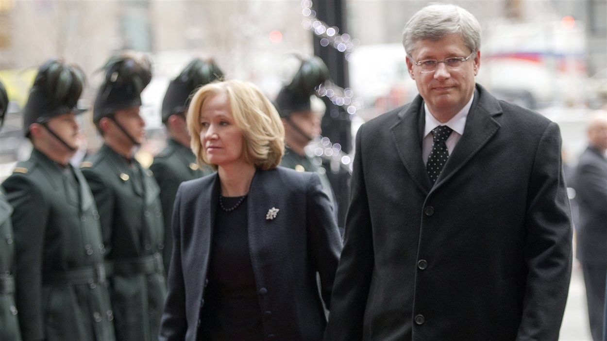 Stephen Harper et sa femme, Laureen, étaient présents à la cérémonie à la mémoire de Paul Desmarais.