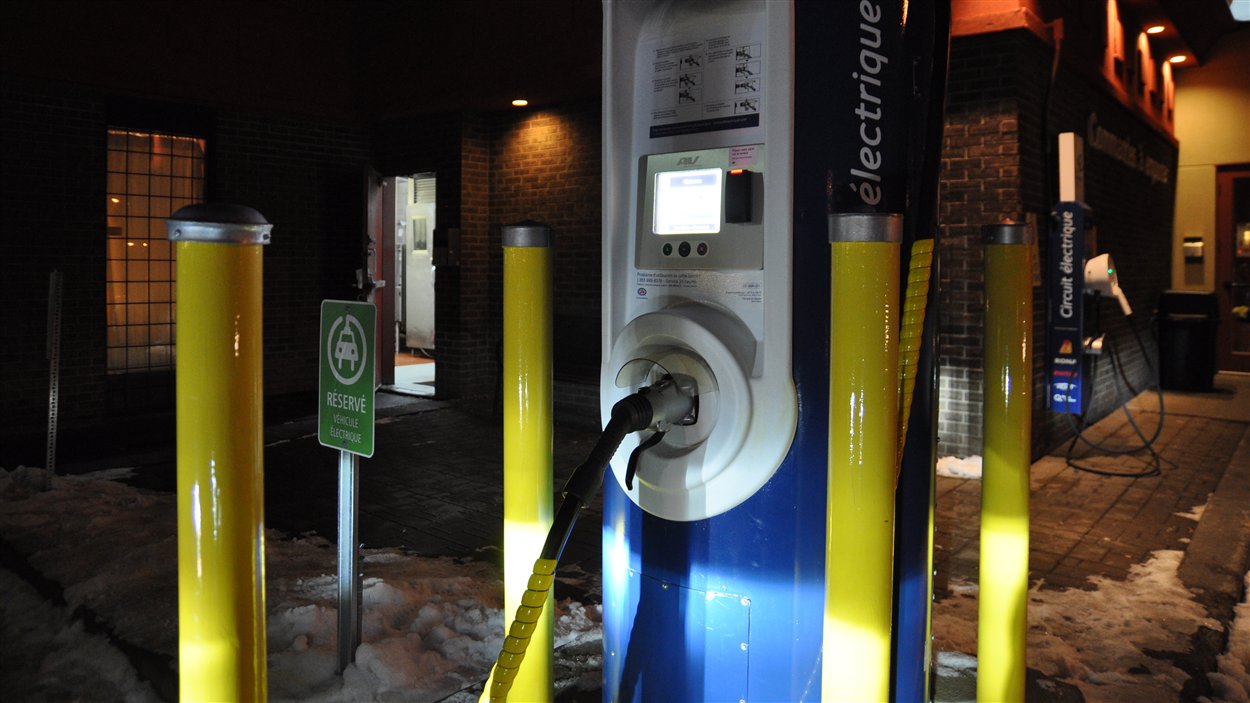 La borne de recharge rapide de Boucherville, la seule au Québec pour l'instant.